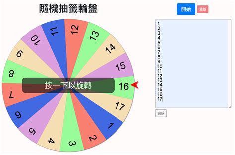 旋轉羅盤|隨機抽籤輪盤